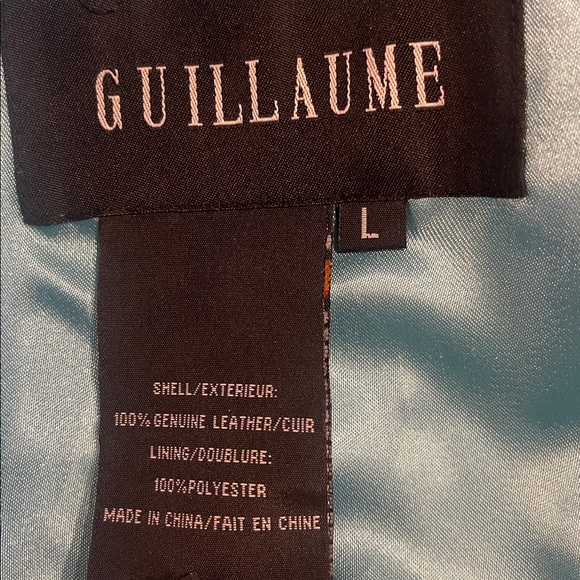 Guillaume Pastel Blue Green Suede Leather Moto Jacket Studded Y2K L - Picture 7 of 10